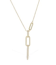 Alexandra's CZ Oval Link pendant necklace combines a classic dainty chain with modern triple open oval links that shimmer and shine with dazzling CZ stones. Shining bright enough on its own as an elegant statement or everyday wear, this piece is the perfect twist on a great staple! Details:• Round Brilliant Cubic Zirconia Stones• 18kt Gold Plated or Rhodium Plated Sterling Silver• Chain Length: Adjustable from 16" to 18" • Pendant Length: 38mm • Pendant Width: 7mm Modern Jewelry Box, Everyday Pendant, Shimmer And Shine, Charm Necklace Silver, Dainty Chain, Gold Charm Necklace, Shimmer N Shine, Jewelry Fashion Trends, Deco Ring