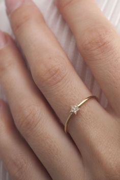 Delicate ring with diamonds made of gold.  A trendy and sophisticated ring to wear in any occasion. Cheap Dainty Rings For Women, Rose Gold Jewelry Rings Simple, Little Ring Gold, Simple Wedding Rings With Bands Delicate, Dainty Rings For Teens, Delicate Rings Diamond, Cheap Dainty Diamond Ring For Anniversary, Dainty Heart Promise Rings, Dainty Ring For Girlfriend