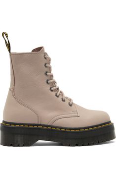 Synthetic Platform Lace-up Boots, Urban Lace-up Platform Boots, Lace-up Synthetic Boots With Chunky Platform, Cream Lace-up Platform Boots, Platform Lace-up Synthetic Combat Boots, Jadon Platform Boots, Dr Martens Jadon, Platform Boots Women, Dr. Martens