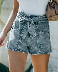 Lasaky - High waisted denim shorts with pocket Professional Chic, Casual Denim Shorts, High Waist Denim Shorts, High Waisted Denim Shorts, High Waist Denim, Acid Wash Denim, High Rise Denim Shorts, Lace Lingerie Set, High Waisted Shorts Denim