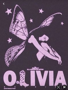 an image of a poster with a woman holding a butterfly on it's back