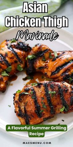 Asian Chicken Marinade Recipes, Chinese Chicken Marinade, Grilled Chicken Thigh Marinade, Chicken Marinade For The Grill, Asian Chicken Marinade, Grilled Chicken Thighs Marinade, Asian Grilled Chicken, Asian Condiments