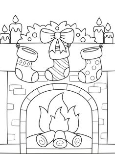 Fun coloring page for kids and adults Winter Color Pages Free Printable, Coloring Pages December, Xmas Colouring Pages Free Printable, Christmas Scene Drawing Easy, Christmas Coloring Pictures, Encanto Christmas, December Coloring Pages, Christmas Scene Drawing