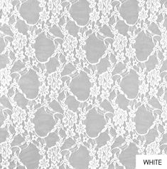 "Welcome to our family owned shop! 🌸 Our beautiful floral lace is extremely soft, 100% polyester, and stretch! We have hand chosen the perfect texture & quality to ensure customer satisfaction. Please choose color and yardage from the drop down menu. Listing price is for ONE YARD ONLY - Please choose more yardage from quantity drop down menu. If you order 5 yards for example, it will come as one long continuous piece. If you need a quantity not present, please message me. * 60\" Wide * 100% Pol White Stretch Lace Dress With Lace Trim, White Stretch Lace Dress, Stretch Lace With Lace Trim For Wedding, Wedding Lace With Stretch, White Scalloped Stretch Lace, White Stretch Scalloped Lace, Stretch Lace Fabric, Yard Wedding, Romantic Lace