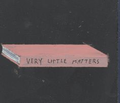 a pink book with the words very little matters written on it's front cover