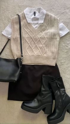 Thanksgiving Outfit Ideas, Thanksgiving Outfit, Black Skirt