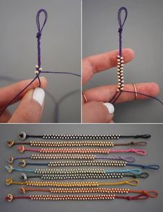 an image of some beads being used to make bracelets for someone's friend