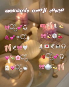 the screenshot shows an assortment of rings and other items in pink, white and green colors