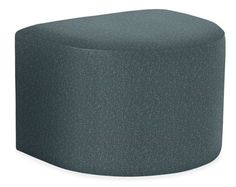 a grey stool with a rounded top