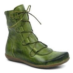 European Shoes, Shoes Comfortable, Leather Boot, Green Lace, Cool Boots, Mid Calf Boots, Boots Outfit, Walking Shoes, Shoe Sale