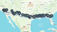 a map shows the route for each state in which you can go from one point to another