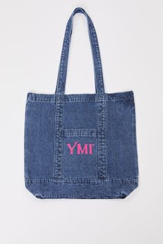 Casual Shoulder Bag With Pockets For Weekend, Casual Weekend Shoulder Bag With Pockets, Trendy Weekend Bags With Pockets, Trendy Cotton Shoulder Bag For Weekend, Trendy Blue Bag For Weekend, Pink Horizontal, Ymi Jeans, Carryall Tote, Light Denim