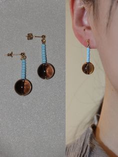 Diy Earings Ideas With Beads, Architecture Paintings, Jewels Diy, Blue Beaded Earrings, Dope Jewelry, Handmade Wire Jewelry, Classical Architecture, Enamel Jewelry, Jewelry Inspo