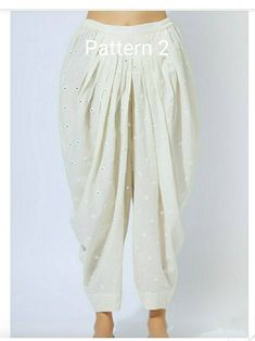 Dhoti Salwar Suits For Women, Dhoti Salwar With Kurti, Suits With Dhoti Pants, White Dhoti Pants Outfit, Dhoti Patiyala, Patiala Pant, Dhoti Salwar, Salwar Pants, Neck Designs For Suits