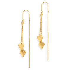 PRICES MAY VARY. Minimal gold double heart earrings, feature shiny mirror face, cool and eye catching, dangling with a fringe, extremely exquisite. Elegant shiny statement drop dangle earrings, hooked threader for pierced and multi-pierced ears, dainty link chain needles, stunning and classy when wearing alone, sweet and stylish when stacking with other cartilage rings or studs. 14k gold plated brass, lightweight, lead free, nickel free, hypoallergenic, comfortable to wear all day, no falling ea Gold Dangle Heart Earrings Nickel Free, Gold Heart Dangle Earrings Nickel Free, Gold Nickel-free Dangle Heart Earrings, Gold Double Heart Nickel Free Earrings, Gold Plated Heart Dangle Earrings For Pierced Ears, Gold Plated Dangle Heart Earrings For Pierced Ears, Gold Plated Dangle Heart Earrings, Gold Metal Double Heart Earrings, Gold Double Heart Metal Earrings