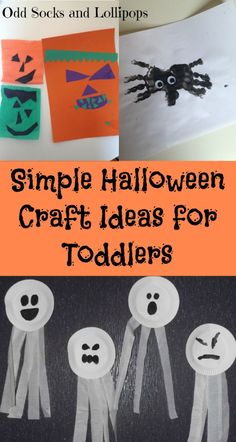 simple halloween craft ideas for toddlers that are easy and fun to make with the kids