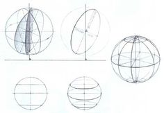 four different types of balls are shown in this drawing