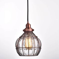 a light that is hanging from a wire