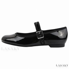 Lasaky - Delicate Design Nanny Shoes Classic Round Toe Party Flats, Classic Party Flats With Round Toe, Party Mary Janes With Removable Insole And Round Toe, Mary Jane Shoes Black, Arch Support Shoes, Elegant Flats, Buckled Flats, Buckle Shoes, Delicate Design