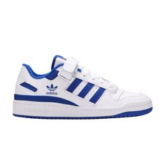 Find ADIDAS Forum Low ' Royal Blue on Editorialist. Forum Low 'White Royal Blue' Blue Adidas Shoes, Chill Guy, Dream Shoe, Adidas Forum Low, Forum Low, Adidas Forum, Pink Easter, Sports Trainers, Swag Shoes