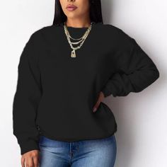 Product Name Solid Color All Match Loose Basic Pullover Sweatshirts DN-8889 Item NO. DN-8889 Color Black, Gray, White, Red, Pink Size 2XL, XL, L, M, S Pattern Type Solid Style Casual, Street Season Winter Neckline Round Neck Sleeve Length Full Fit Type Loose Front Style Flat Weight 0.6 kg = 1.3228 lb = 21.1644 oz Category Tops Sweats Hoodies Creation Time 2022-11-29 Cheap Black Crew Sweatshirt, Oversized Black Sweatshirt For Everyday, Black Sweat-resistant Sweatshirt For Winter, Plain Black Sweatshirt, Black Sweat-resistant Crew Neck Top, Short Sleeve Lace Dress, Chic Blazer, Long Cocktail Dress, Formal Dresses With Sleeves