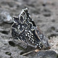 Avant-Garde Series Armenian Sterling Silver Ring - Home Ring, Garden Ring, Masterpiece Unique Ring, Boho Jewelry, Large Silver Ring, Armenian Silver Unique and beautiful rings from the Armenian Avant Garde series. Each ring is worked out to the smallest detail. Polished and textured, with and without stones. This series is exceptionally remarkable in that it is the author's work and the thought of a talented master. The rings in this series are designed for individuals who do not tolerate stereo Artisan Open Ring With Unique Design, Artisan Rings With Unique Variations As A Gift, Artistic Rings With Unique Design As Gift, Artistic Rings With Unique Design For Gift, Unique Artistic Rings As Gift, Unique Artistic Design Rings For Anniversary, Unique Artistic Rings For Gifts, Unique Artistic Design Anniversary Rings, Unique Artistic Design Rings As Gift