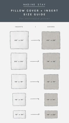 the instructions for how to make a pillow cover in one easy step by using two different sizes