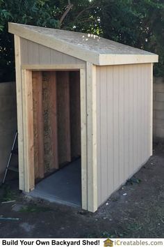 a small shed with the door open