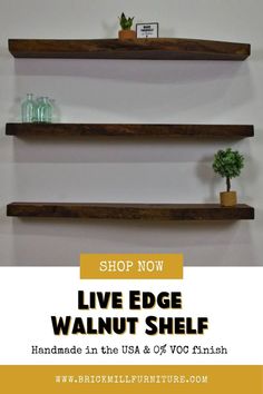 live edge slab, live edge table, live edge slab furniture, live edge table with rope trim, live edge walnut slab, walnut slab, walnut table, Live Edge Shelf