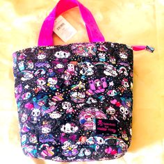 Tokidoki For Hello Kitty 2017 Never Been Used Small Tote Bag; Very Rare And Hard To Find; Galactic Print; Super Cute; Perfect For Food Storage, Bottles, Or Just About Anything! Tokidoki Bag, Tokidoki Punkstar, Toki Doki Girl, Tokidoki Unicorno Series 1, Toki Doki, Tokidoki Lesportsac, Lunch Tote Bag, Leopard Bag, Kitty Cafe