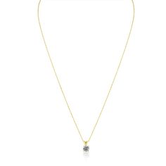 Solitaire Diamond Pendant, Diamond Solitaire Necklace, Colorless Diamond, Solitaire Necklaces, Solitaire Pendant, Yellow Gold Chain, Diamond Clarity, Diamond Solitaire, Spring Rings