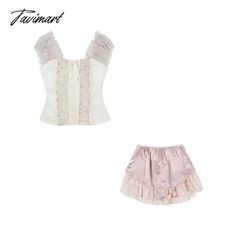 Tavimart Summer for Women Crop Tops Vintage Korean Retro Sweet Lace Up Lace Camis Sleeveless Y2k Cute Vest vest-Measurement In CM Size Chest Length Sleeve S 83 52 - M 87 53 - skirt-Measurement In CM Size waist Length Sleeve S 52 23 - M 56 24 - Skirt Measurement, Women Crop Tops, Cute Vest, Y2k Cute, Vintage Crop Tops, Lace Cami, Waist Length, Vintage Tops, Women Crop