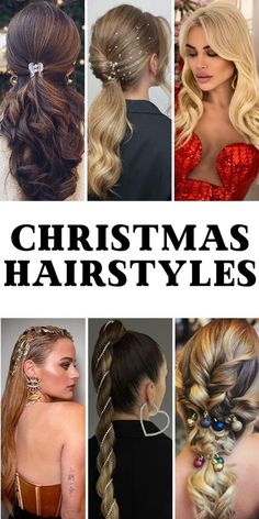 Hairstyles For The Winter, Cute Braids For Kids, Fun Christmas Hairstyles, Holiday Party Hair, Christmas Party Hairstyles, Glamorous Christmas, Cute Braids, Elegant Updos, Try On Hairstyles