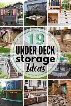 the top ten under deck storage ideas for outdoor furniture and garden decor, as well as landscaping