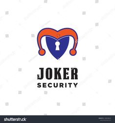 the joker security logo with a heart shaped keyhole