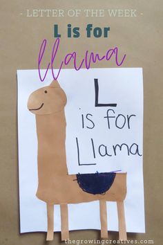 a llama is for llama letter of the week