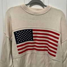 Questions? Leave A Comment Below! Flag Sweater, American Flag Sweater, Rayon Pants, Jelly Shoes, Stars And Stripes, Walker Boots, Pajama Shirt, Rain And Snow Boots, Trending Accessories