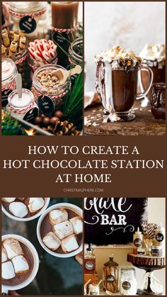 how to create a hot chocolate station at home for the holidays or any time of year