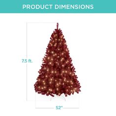 a christmas tree is shown with the measurements