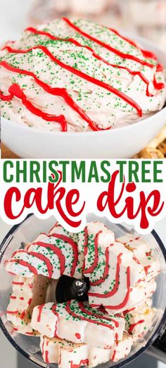 this christmas tree cake dip is so easy to make and it's perfect for the holiday season