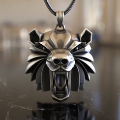 Introducing the Bear School Medallion Necklace, a finely crafted piece made with 925 Sterling Silver. This medallion symbolizes the Bear School of Witchers, known for their physical strength and resilience. Our accomplished artisans have thoughtfully created this necklace to represent the valor of the Bear School, making it an exclusive gift for Witcher admirers or those who value rare fantasy artifacts. The 925 Sterling Silver composition ensures lasting elegance, while the detailed design conv Silver Necklaces Women, Gothic Necklace, Medallion Necklace, Pet Necklace, Gifts For Brother, Minimalist Necklace, Everyday Jewelry, Engagement Gifts, Minimalist Jewelry