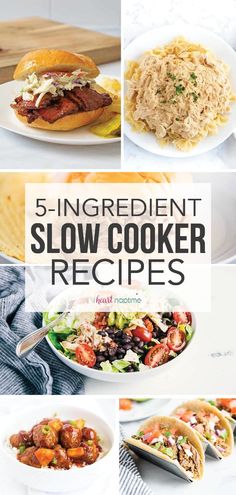 5 ingredient slow cooker recipes that are easy to make and delicious for the whole family