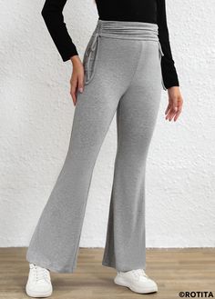 Elastic Waist Pants, Waist Pants, Light Grey, Elastic Waist, Elastic, Grey, Pants, Clothes, Trousers