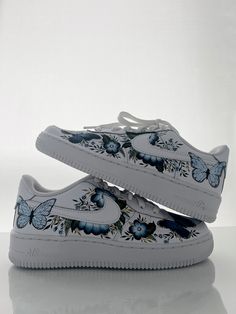 Our original hand painted floral & butterfly design Sealed & conditioned for art longevity  Available in multiple sizes  3-4 Weeks estimated delivery for most states Hand Painted Sneakers, Cute Converse Shoes, Nike Shoes Women Fashion, Painted Shoes Diy, Butterfly Shoes, Custom Painted Shoes, Custom Shoes Diy, Painted Sneakers, Nike Fashion Shoes