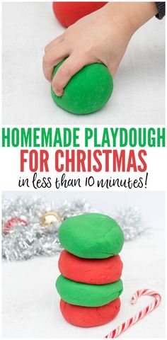 homemade playdough for christmas in less than 10 minutes