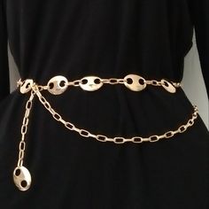 Illuma Trendy Women Stylish Waistband Chain Belt Ladies Sexy Belt, For Evening, Party Or Work Fashion. Day Or Night Classic Look Oval Rings Linked Together Adjustable Lobster Clasp Closure. 43" Long 100% Zinc. Gold Adjustable Chain Belt For Summer, Gold Chain Belt Adjustable For Summer, Gold Chain Belt For Summer With Adjustable Chain, Trendy Gold Waist Chain For Festivals, Adjustable Metal Waist Chain For Party, Trendy Adjustable Waist Chain For Party, Trendy Gold Chain Belt As Gift, Trendy Gold Chain Belt, Ideal As A Gift, Adjustable Trendy Waist Chain For Party