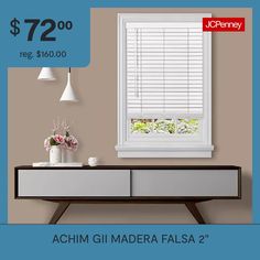 an advertisement for the achim gijadera falsa 2 window blinds