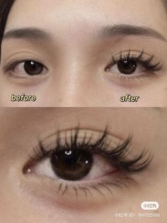 Anime Eyelash Extensions, Anime Lash Extensions, Natural Fake Eyelashes, Lash Extensions Makeup, Doll Eye Makeup, Pretty Lashes, Dope Makeup