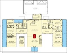 the floor plan for a house with two levels