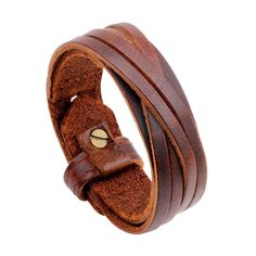 EFFENTII Scrambler Men's Leather Bracelet Simple Leather Bracelet, Boho Style Accessories, Festival Mode, Faux Cowhide, Leather Bracelets Women, Biker Jewelry, Genuine Leather Bracelet